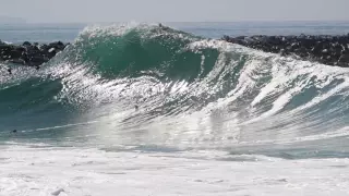 Unridden Big Waves at the Wedge