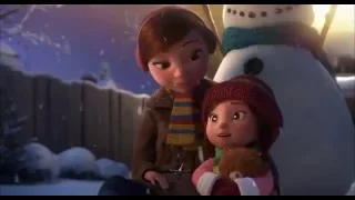 Девочка и снеговик =)