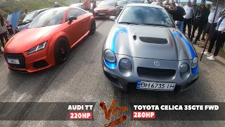 TOYOTA CELICA 3SGTE FWD 280HP vs AUDI TT 220hp