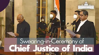 Swearing-in-Ceremony of the Chief Justice of India Justice N.V. Ramana