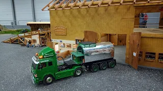 MCK RC Halle 2. Fahrtag, RC Truck MB 1838 mit Gussasphalt Kocher