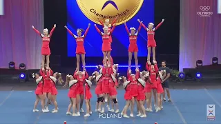 Team Poland Jr All Girl Advanced ICU World Cheerleading Championship 2024 Semi Finals