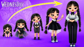 Wednesday Addams Growing Up! 30 LOL OMG DIYs