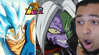 NEW LR Vegito Blue & Zamasu Super Attacks REACTION on Dokkans World Wide Celebration!