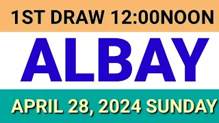 STL - ALBAY April 28, 2024 1ST DRAW RESULT