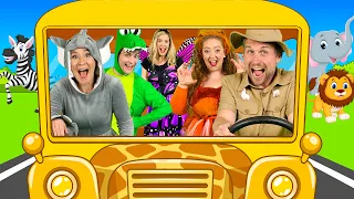 Wheels on the Bus (at the Zoo) - Kids Nursery Rhymes