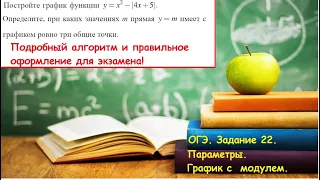 ШМ. Задание 22. Построение графика с модулем. ОГЭ по математике.