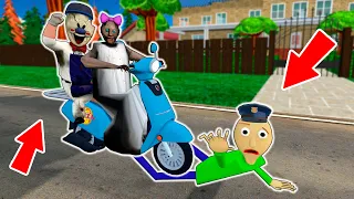 Granny, Ice Scream and Scooter vs Baldi Policeman - funny horror school animation (p.53)