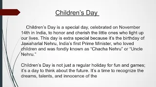 Essay on Children’s Day | Importance of Children’s Day #childrensday
