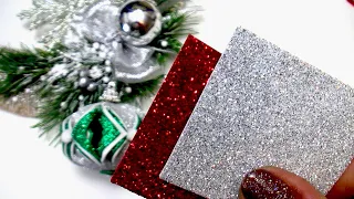 2 DIY Easy Christmas decorations -  DIY Christmas ornaments glitter foam 🎄 @TatianaCraft