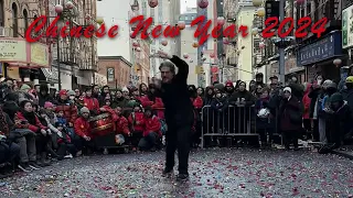 Adam Chertoff performs a Dragon Form - Chinatown NYC Super Saturday (2-17-24)