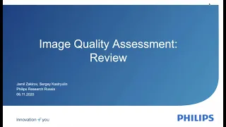 Metrics and measure for image quality assessment - Djamil Zakirov