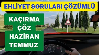 KAÇIRMA ÇÖZ /2022 HAZİRAN - TEMMUZ EHLİYET SINAVI SORULARI / EHLİYET SINAV SORULARI 2022