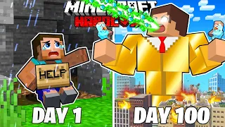I Survived 100 Days as a TRILLIONAIRE in HARDCORE Minecraft