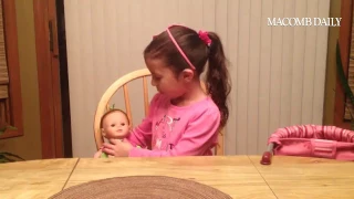 Five year old Sofia Gardner explains why she likes the doll she tested, the #Gotz Julia Doll.