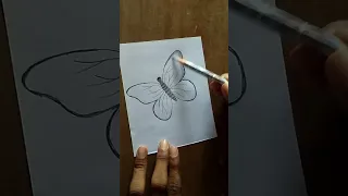 beautiful butterfly drawing🤗❤ easy drawing #butterfly #shorts