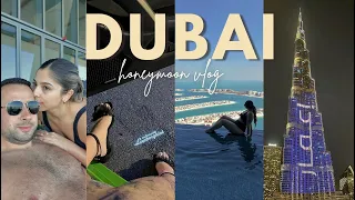 4 DAYS IN DUBAI VLOG - W hotel, renting a lambo, visiting aura skypool | honeymoon diaries: pt. 1