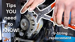 How To Replace A V STRING + IMPORTANT TIPS! - ISEKI TRACTOR - TRACPARTZ