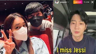 Sang Yeob just met Min Jung yesterday, and today he said he misses Jessi on Instagram live