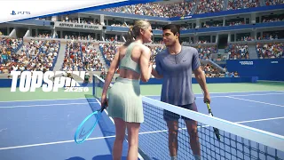 Top Spin 2K25 - Carlos Alcaraz Vs Maria Sharapova I US Open I Legend Difficulty (PS5)