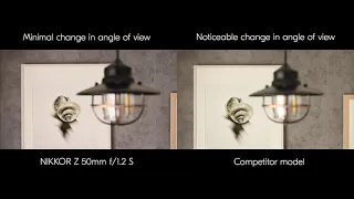 Focus breathing performance comparison: NIKKOR Z 50mm f/1.2 S