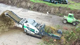 Broyage de déchets verts pour une valorisation en compost avec le broyeur rapide TEREX ECOTEC TBG530