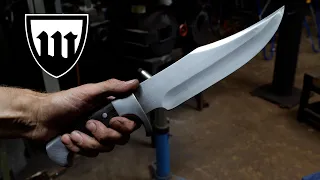 Forging a hunting knife , part 3,  making the handle, with voice over.