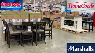 HOMEGOODS COSTCO MARSHALLS FURNITURE SOFAS ARMCHAIRS TABLES SHOP WITH ME SHOPPING STORE WALK THROUGH