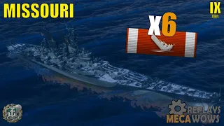 Missouri 6 Kills & 119k Damage | World of Warships Gameplay