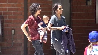 X17 EXCLUSIVE - Sarah Gilbert And Linda Perry Take Baby Rhodes For Playtime