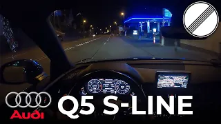 AUDI Q5 S-LINE – 3.0 TDI 286 PS POV NIGHT DRIVE ON GERMAN AUTOBAHN | BRATUR