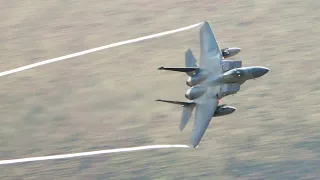 Mach Loop F-15c The GRIM REAPERS 493rd FS Final Farewell Flight In LFA07 Wales  (4K)  21/04/22