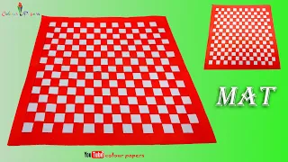 How to make a paper mat | How to make mat with papers | Easy Paper Mat Crafts & Arts | Colour Papers