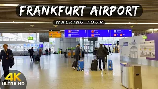 Walking tour inside Frankfurt airport 🇩🇪  | 4K UHD 60 FPS