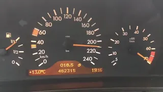 W210 1998 E 240 top speed - kick-down