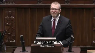 Grzegorz Braun - wniosek formalny po dłuższej nieobecności w Sejmie