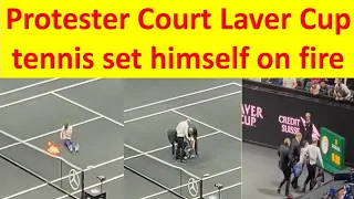 Protester Court Laver Cup tennis | Protester Climate Change Court Laver Cup Tennis Roger Federer