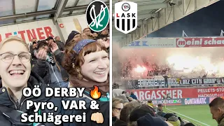 SCHLÄGEREI auf den Rängen beim OÖ DERBY 👊🏻 | SV Ried vs LASK ⚽