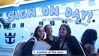 SIGN ON DAY onboard a Royal Caribbean ship as crew! - Ovation of the Seas 🛳️🌎