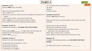 ACTUAL IELTS LISTENING TEST | 17 JULY, 2021| #REAL#EXAM#QUESTIONS