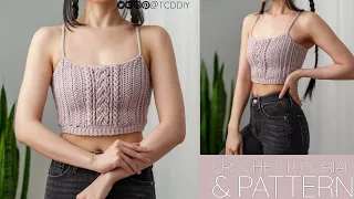 How to Crochet: Cable Stitch Tank Top | Pattern & Tutorial DIY