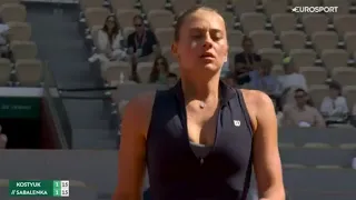 Aryna Sabalenka 🇧🇾 Vs Marta Kostyuk 🇺🇦 WTA French Open