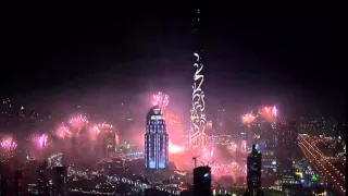 Burj Khalifa Fireworks 2015-Downtown Dubai New Year's Eve 2015