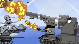 Dorian vs KV 44 robocop | tank toons | AMEGA TOONS