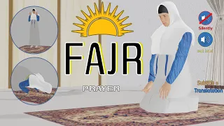 How to pray Fajr for woman with subtitle & translation "beginners"