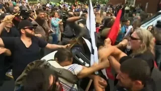 Violent clash at white nationalist rally