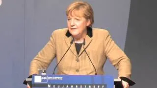 Bundeskanzlerin Angela Merkel beim IHK-Neujahrstreff 2013