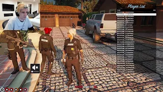 Xqc Trolls Cop with Loud Mic after she Refuses to Lower her Mic (HILARIOUS) | GTA RP NoPixel