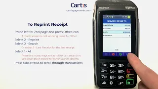 How To Reprint Receipt on an Ingenico Desk 5000 or Move 5000 Credit Card Terminal