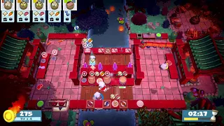 Overcooked 2 Spring Festival Level 1-5 4 Stars 4 Player Co-op